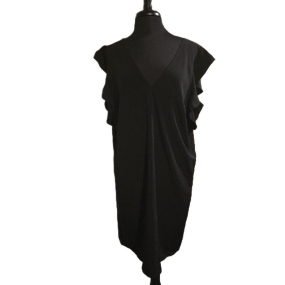 NWT Express Black Deep V-Neck front and back dress XL